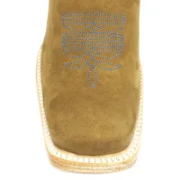 Bota Reizinho Premium De Couro Bovino Bufalada Marfim Limited Edition - Cano Médio, Bico Quadrado, Solado Couro Artesana - imagem 3