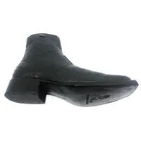 Bota Reizinho Premium Couro De Barriga De Avestruz Preta Limited Edition - Cano Curto, Bico Quadrado Solado Couro Artesa - imagem 9