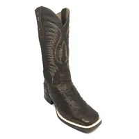 Bota Reizinho Premium Couro De Avestruz Cheio Marrom Limited Edition - Cano Alto, Bico Quadrado, Solado Couro Artesanal - imagem 8