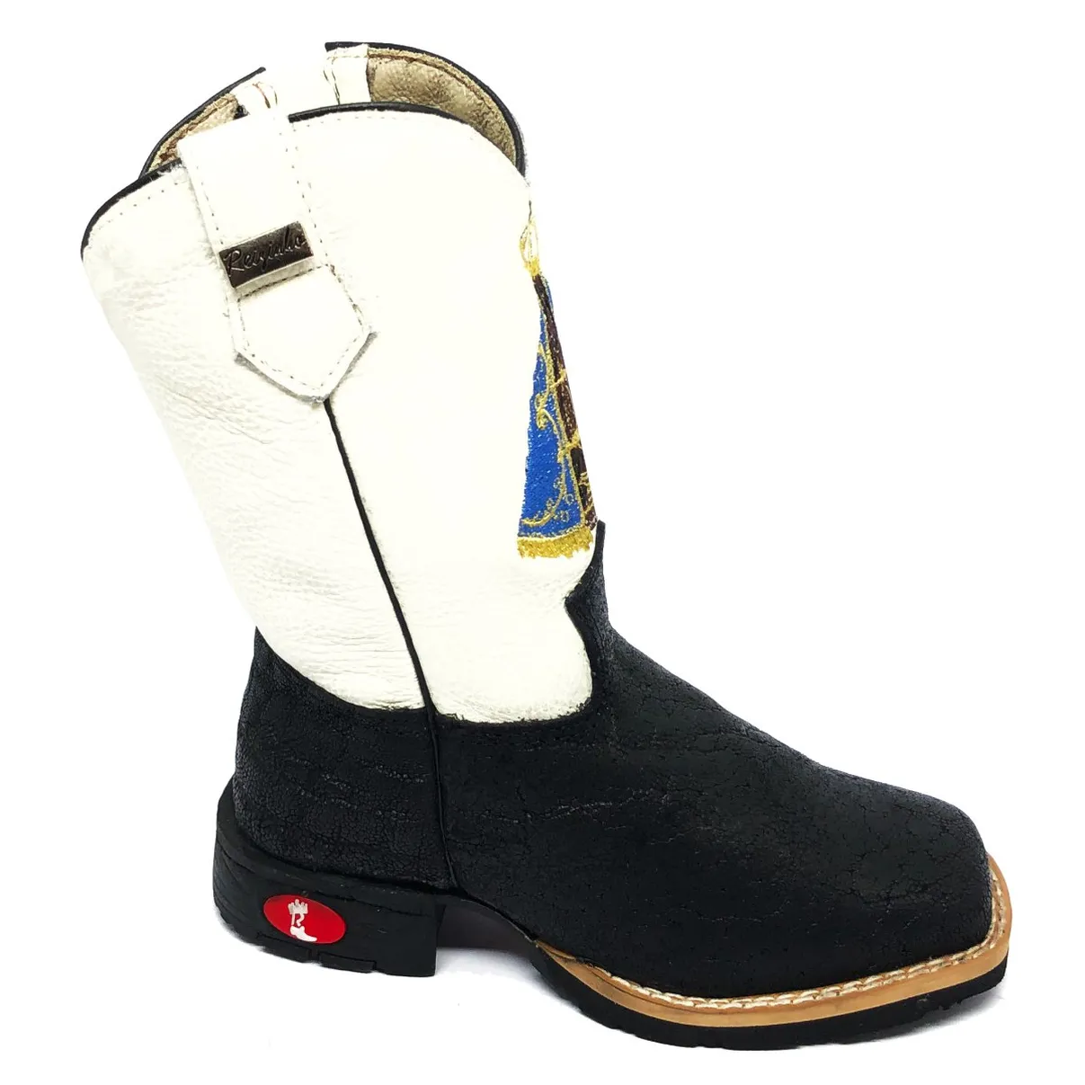 Bota Infantil de Couro de Elefante Preto