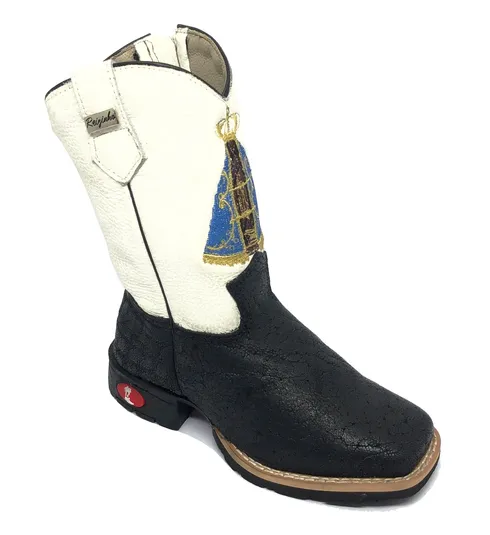 Bota Infantil de Couro de Elefante Preto