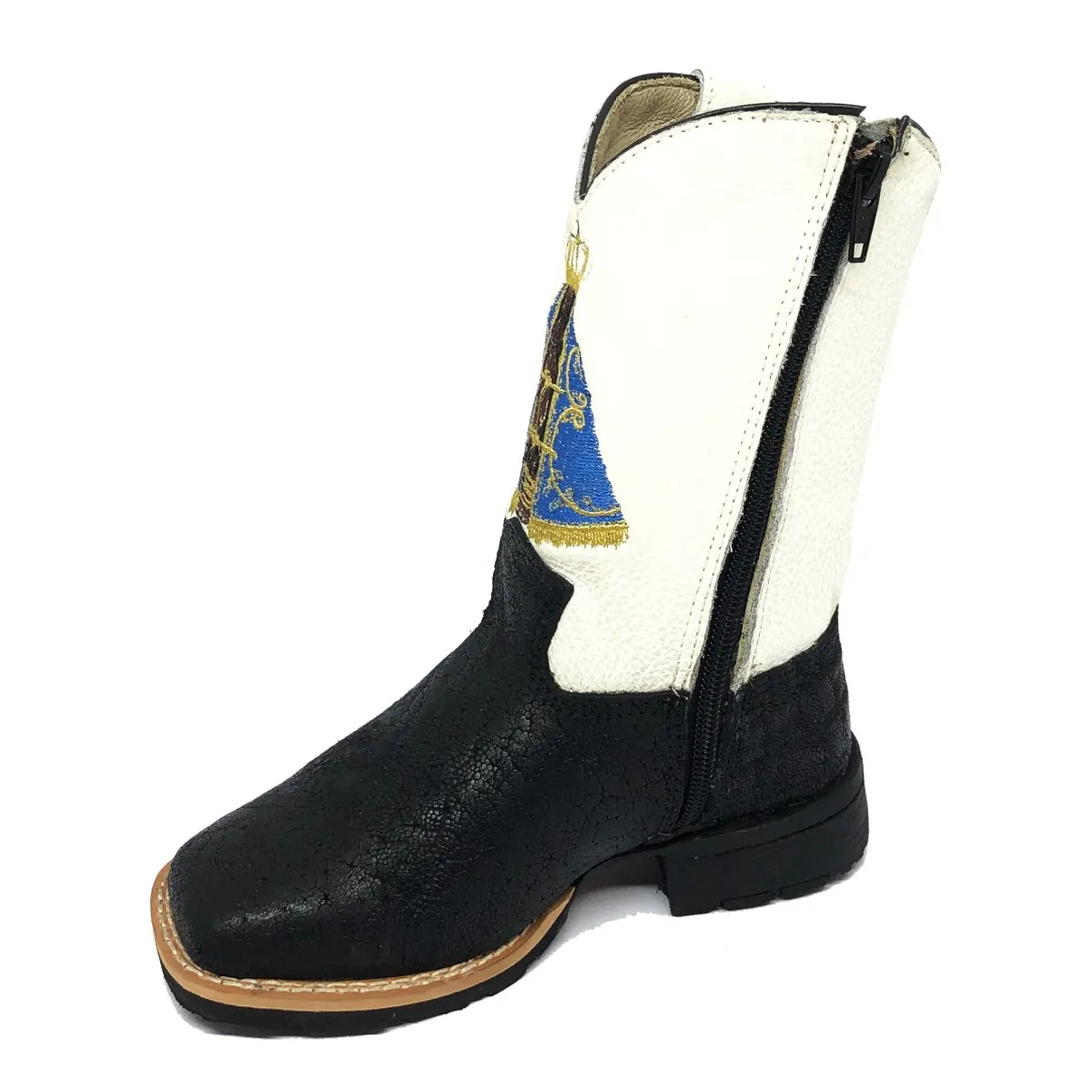 Bota Infantil de Couro de Elefante Preto