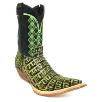 Bota Infantil De Couro De Jacaré Darkness Green Limited Edition - imagem 1