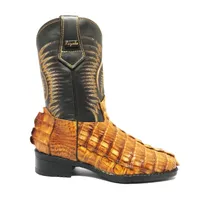 Bota Infantil de Couro de Jacaré Havana Rabo - imagem 5