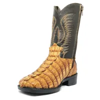 Bota Infantil de Couro de Jacaré Havana Rabo - imagem 2