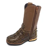 Bota Infantil de Couro de Jacaré Tabaco Rabo - imagem 2