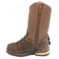 Bota Infantil de Couro de Jacaré Tabaco Rabo - imagem 6