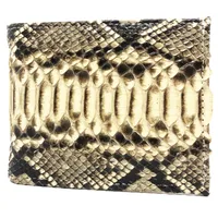 Carteira Compact De Couro Legítimo De Cobra Python Cor Natural - imagem 1