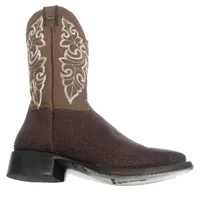 Bota Reizinho Premium Couro De Arraia Café Limited Edition - Cano Alto, Bico Quadrado, Solado Couro Artesanal - imagem 7