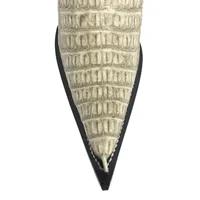 Bota Reizinho Premium Couro De Jacaré Ice Storm Limited Edition - Cano Alto, Bico Fino, Solado De Couro Artesanal - imagem 4