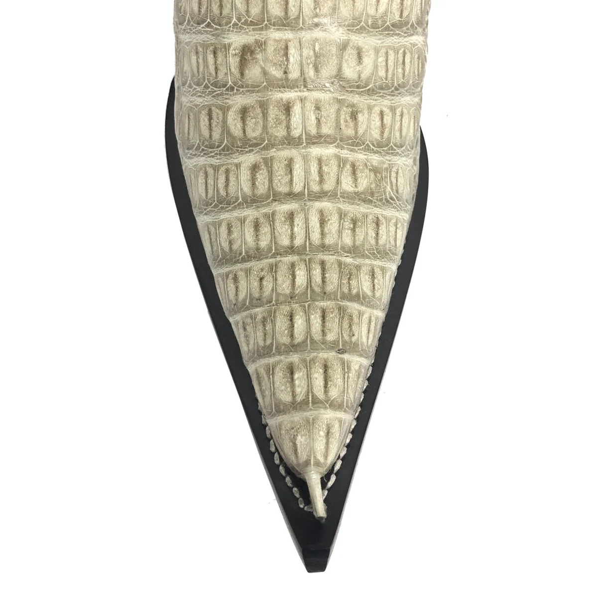 Bota Reizinho Premium Couro De Jacaré Ice Storm Limited Edition - Cano Alto, Bico Fino, Solado De Couro Artesanal