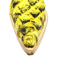 Bota Reizinho Premium Couro De Pirarucu Black Yellow Limited Edition - Cano Curto, Bico Fino, Solado De Couro Artesanal - imagem 5