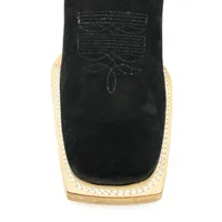 Bota Reizinho Premium Couro Bovino Bufalada Preta Limited Edition - Cano Alto, Bico Quadrado, Solado De Couro Artesanal - imagem 5