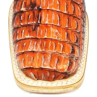 Bota Reizinho Premium Couro De Jacaré Darkness Orange Limited Edition - Cano Alto, Bico Quadrado, Solado Couro Artesanal - imagem 10