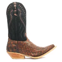 Bota Reizinho Premium Couro De Avestruz Cheio Bloodwine Limited Edition - Cano Alto, Bico Fino, Solado Couro Artesanal - imagem 6