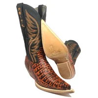 Bota Reizinho Premium Couro De Jacaré Volcano Limited Edition - Cano Alto, Bico Fino, Solado De Couro Artesanal - imagem 2