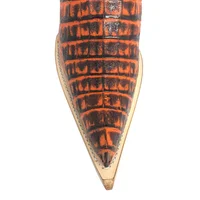 Bota Reizinho Premium Couro De Jacaré Volcano Limited Edition - Cano Alto, Bico Fino, Solado De Couro Artesanal - imagem 6