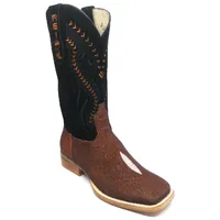 Bota Reizinho Premium Couro De Arraia Evok Limited Edition - Cano Alto, Bico Quadrado, Solado De Couro Artesanal - imagem 3