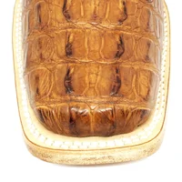 Bota Reizinho Premium Couro De Jacaré Havana Rabo Limited Edition - Cano Alto, Bico Quadrado, Solado De Couro Artesanal - imagem 5