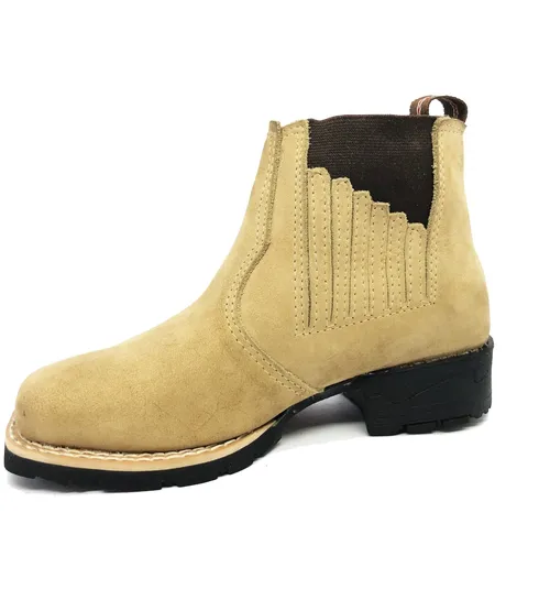 Bota Infantil Bufalada Marfim - Cano Curto, Bico Quadrado, Solado Flex Comfort