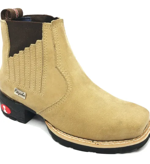 Bota Infantil Bufalada Marfim - Cano Curto, Bico Quadrado, Solado Flex Comfort