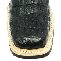 Bota Reizinho Premium Couro De Jacaré Preto Limited Edition - Cano Alto, Bico Quadrado, Solado De X-Flex Artesanal - imagem 4