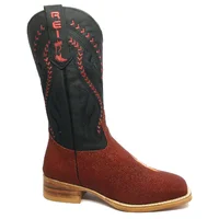 Bota Reizinho Premium Couro De Arraia Evok Limited Edition - Cano Alto, Bico Quadrado, Solado De Couro Artesanal - imagem 4