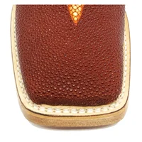 Bota Reizinho Premium Couro De Arraia Evok Limited Edition - Cano Alto, Bico Quadrado, Solado De Couro Artesanal - imagem 6