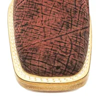 Bota Reizinho Premium Couro De Girafa Black Wine Limited Edition - Cano Alto, Bico Quadrado, Solado De Couro Artesanal - imagem 6