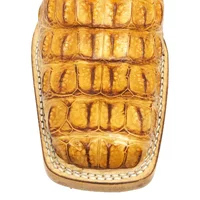 Bota Reizinho Premium Couro De Jacaré Havana Limited Edition - Cano Alto, Bico Quadrado, Solado De Couro Artesanal - imagem 6