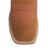 Bota Infantil Bufalada Caramelo - Cano Alto, Bico Quadrado, Solado Flex Comfort - imagem 4
