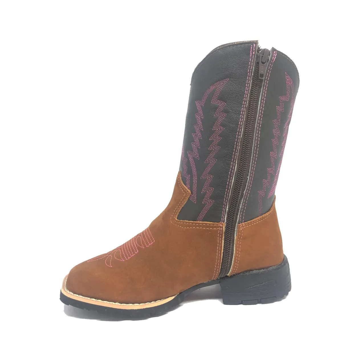Bota Infantil Bufalada Caramelo - Cano Alto, Bico Quadrado, Solado Flex Comfort