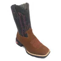 Bota Infantil Bufalada Caramelo - Cano Alto, Bico Quadrado, Solado Flex Comfort - imagem 1