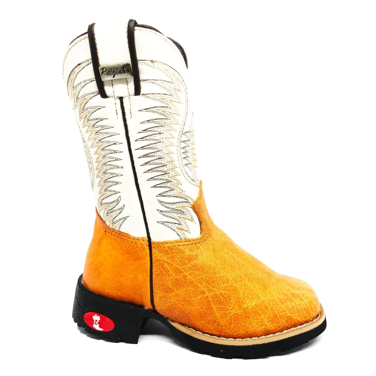 Bota Infantil de Barriga de Avestruz Laranja