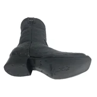 Bota Reizinho Premium Couro De Jacaré Preto Hornback Limited Edition - Cano Médio, Bico Quadrado, Solado De Couro Artesa - imagem 7