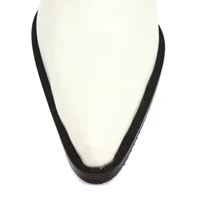 Bota Texana Feminina de Couro Bovino Bege Off White | Linha Cowgirl Elite | Reizinho Botas - imagem 8