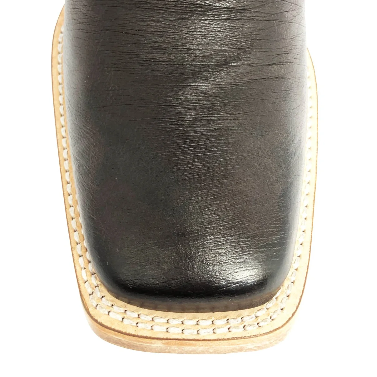 Bota De Couro De Barriga De Avestruz Marrom Café - Cano Alto, Bico Quadrado, Solado De Couro Artesanal
