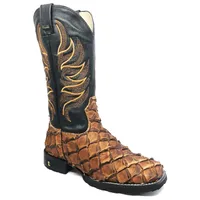 Bota de Pirarucu Dry Leaf - Cano Alto, Bico Quadrado, Solado Flex Comfort - imagem 1