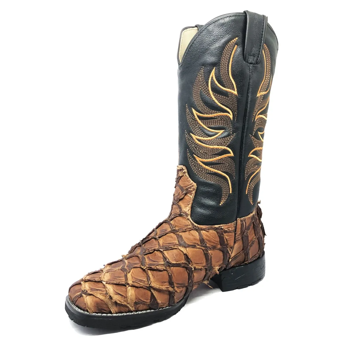 Bota de Pirarucu Dry Leaf - Cano Alto, Bico Quadrado, Solado Flex Comfort