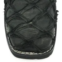 Bota de Pirarucu Preto Fosco - Cano Alto, Bico Quadrado, Solado Flex Comfort - imagem 3