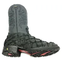 Bota de Pirarucu Preto Fosco - Cano Alto, Bico Quadrado, Solado Flex Comfort - imagem 4