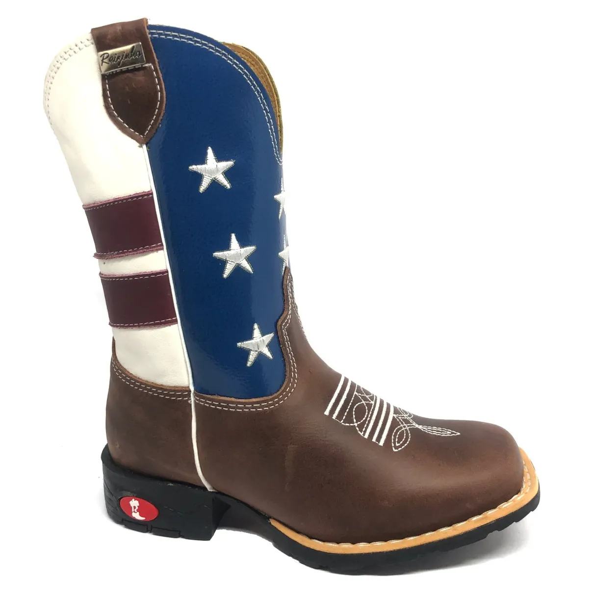 Bota Infantil de Couro Bovino Marrom - Cano Alto, Bico Quadrado, Solado Flex Comfort