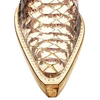BOTA INFANTIL DE COURO BOVINO IMITAÇÃO DE COBRA CORAL TURMALINA - imagem 4