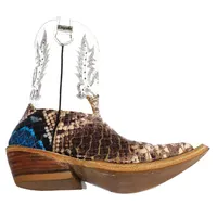 BOTA INFANTIL DE COURO BOVINO IMITAÇÃO DE COBRA CORAL TURMALINA - imagem 3
