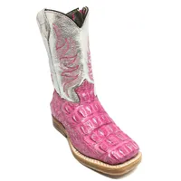 BOTA INFANTIL DE COURO DE JACARÉ SILVER PINK LIMITED EDITION - imagem 1