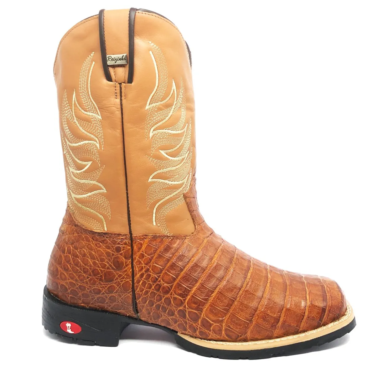 Bota Infantil de Jacaré Havana Escuro