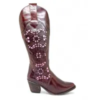 Bota Texana Feminina em Couro Bovino Marrom | Reizinho Cowgirl - imagem 1
