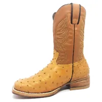 Bota Texana de Avestruz Conhaque | Reizinho Botas Artesanais - imagem 4