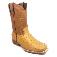 Bota Texana de Avestruz Conhaque | Reizinho Botas Artesanais - imagem 3