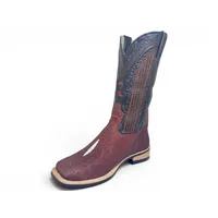 Bota Texana Reizinho Premium de Couro Legítimo de Arraia Evok LIMITED EDITION - Cano Alto, Bico Quadrado - Solado X-Flex - imagem 6